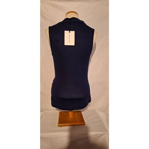 Stitch Fix | 41 Hawthorn Womens Benni Wrap Front Ruched Knit Top Size SP Navy‎ - Picture 2 of 4